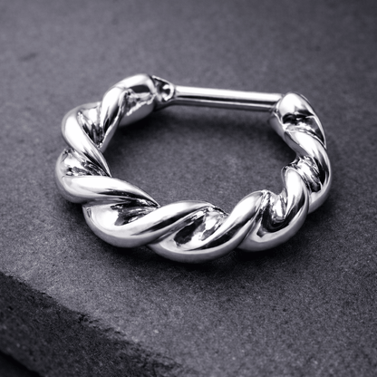 Surgical Steel Twisted Septum Clicker - Skin Metals