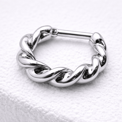 Surgical Steel Twisted Septum Clicker - Skin Metals