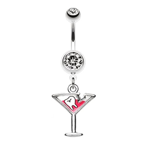 Sweet Tooth Martini Glass Belly Button Ring Navel Ring Impulse Piercings