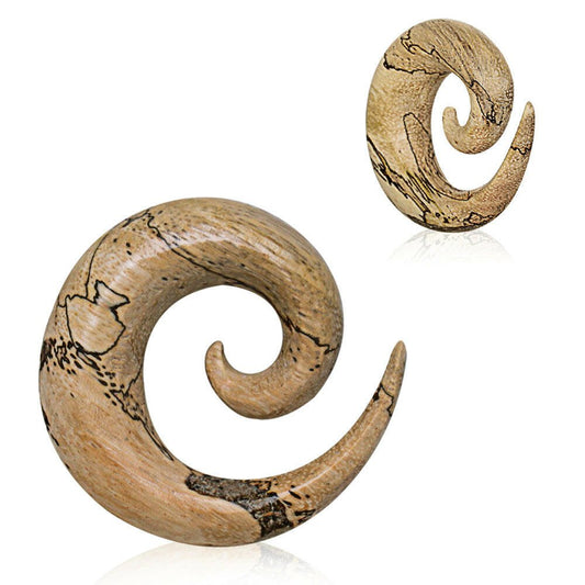 Tamarind Wood Spiral Taper Tapers Impulse Piercings 8 gauge