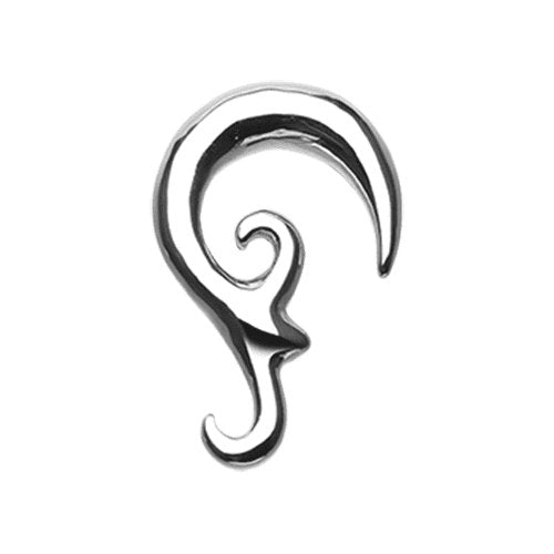 The Pirate's Hook Steel Ear Gauge Spiral Hanging Taper Tapers Impulse Piercings 14 GA (1.6mm)