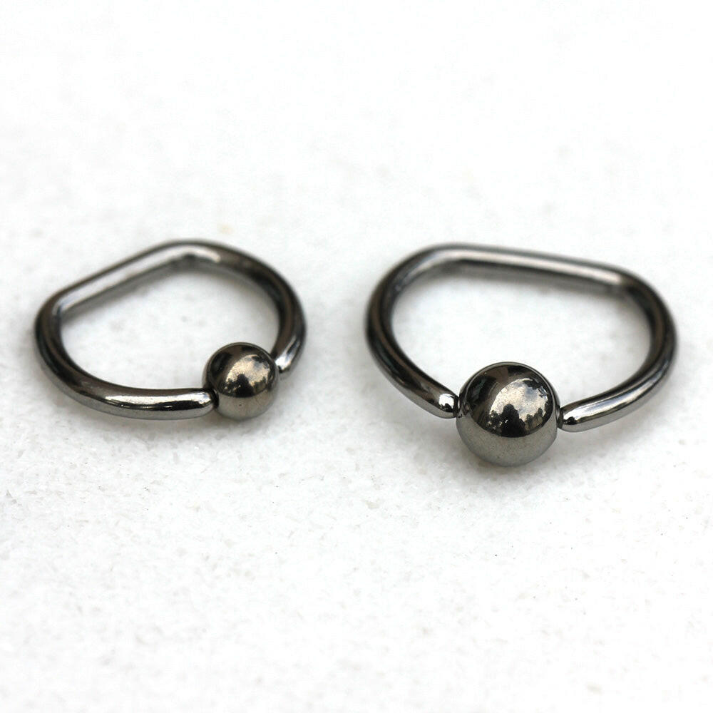 Titanium Flat Top Captive Bead Rings Captive Bead Impulse Piercings