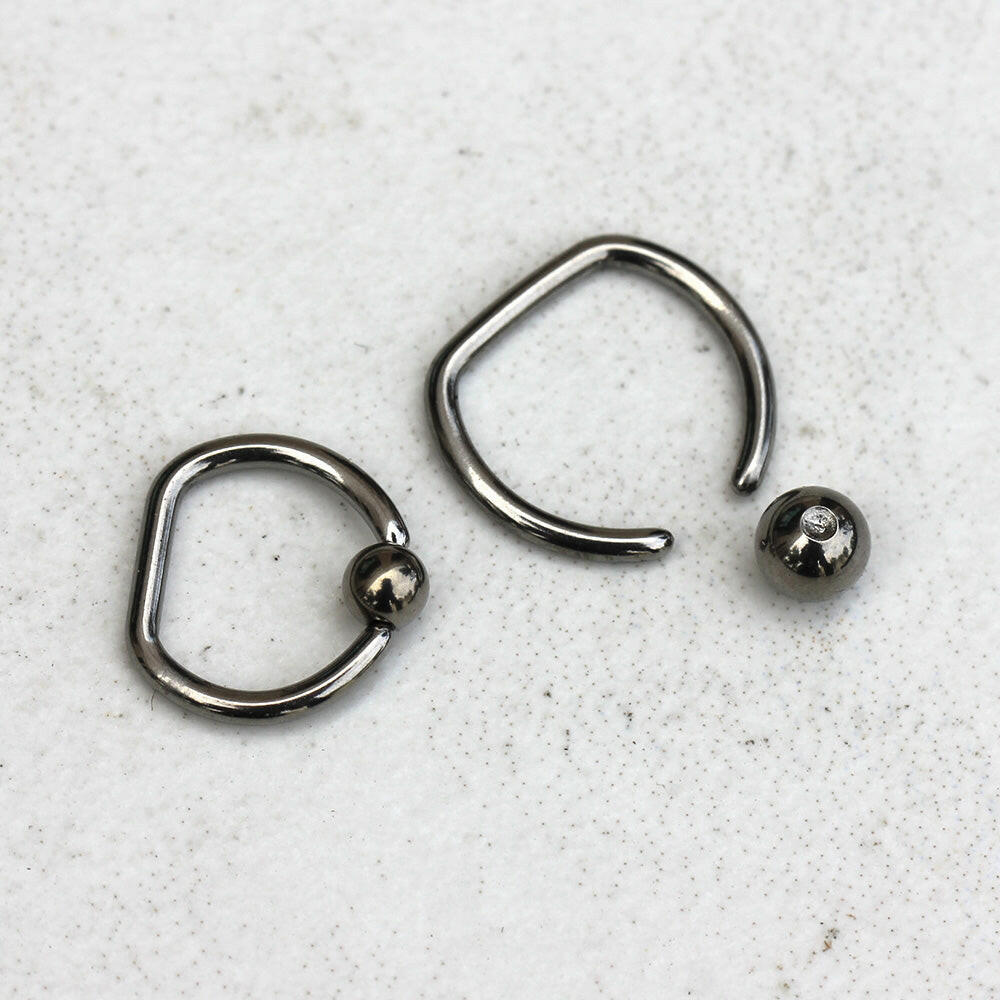 Titanium Flat Top Captive Bead Rings Captive Bead Impulse Piercings