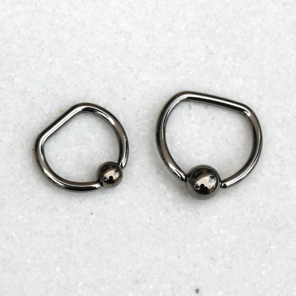 Titanium Flat Top Captive Bead Rings Captive Bead Impulse Piercings