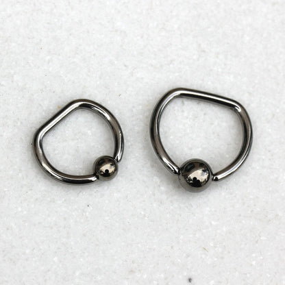 Titanium Flat Top Captive Bead Rings Captive Bead Impulse Piercings