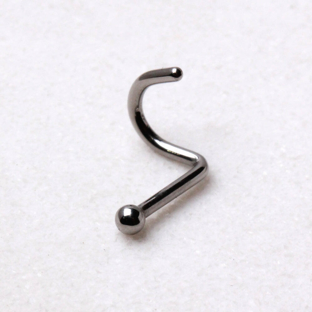 Titanium Screw Nose Ring with Ball, Spike, Dome Nose Ring Impulse Piercings