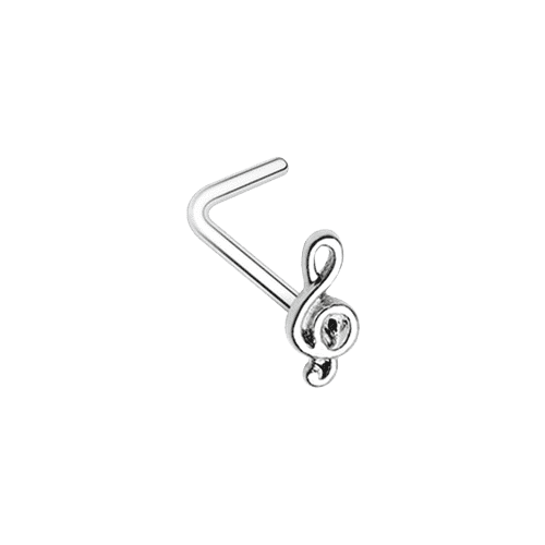 Treble Clef Music Note L-Shape Nose Ring Nose Ring Impulse Piercings