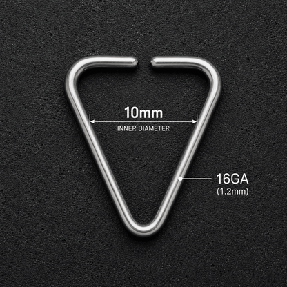 Triangle Cartilage Earring 16G Seamless 316L Steel