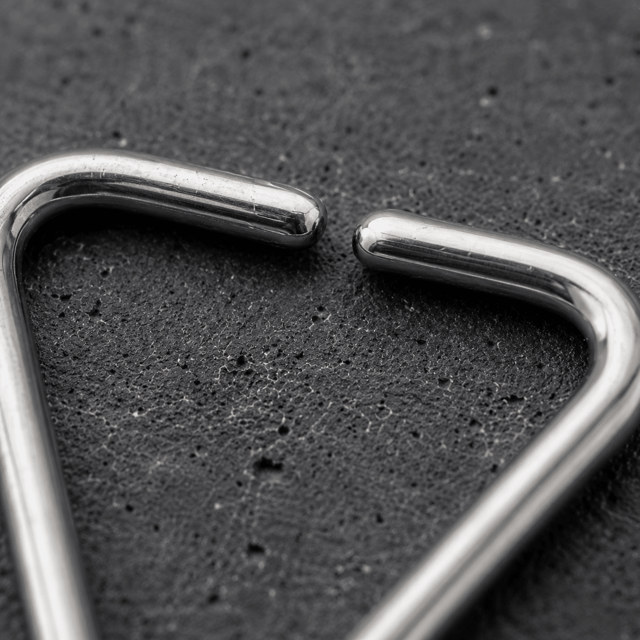 Triangle Cartilage Earring 16G Seamless 316L Steel