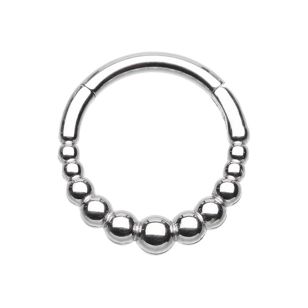 Tribal Ball Steel Seamless Hinged Clicker Ring Seamless Ring Impulse Piercings