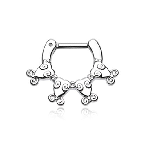 Tribal Ingara Septum Clicker Septum Ring Impulse Piercings 16 GA (1.2mm) 1/4" (6mm)