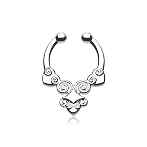 Tribal Laran Fake Septum Clip-On Ring Fake Septum Ring Impulse Piercings