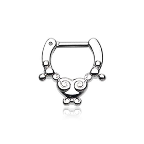 Tribal Saia Septum Clicker Septum Ring Impulse Piercings 16 GA (1.2mm) 1/4" (6mm)