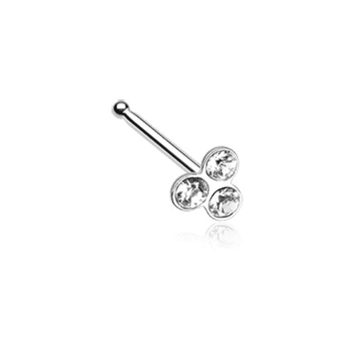 Trinity Gem Nose Stud Ring Nose Ring Impulse Piercings