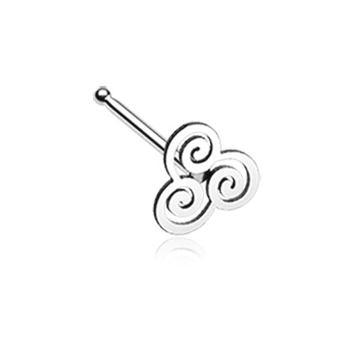 Trinity Swirl Nose Stud Ring Nose Ring Impulse Piercings