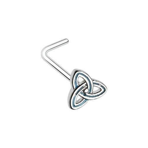 Triquetra Trinity Knot L-Shape Nose Ring Nose Ring Impulse Piercings