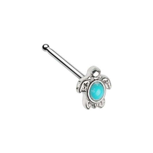 Turquoise Sea Turtle Nose Stud Ring Nose Ring Impulse Piercings