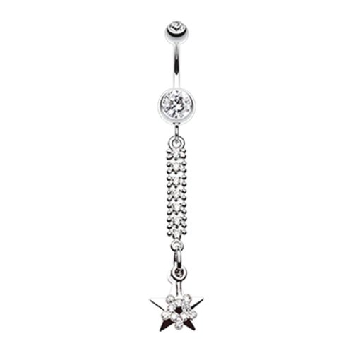 Twinkling Journey to the Stars Belly Button Ring Navel Ring Impulse Piercings Clear