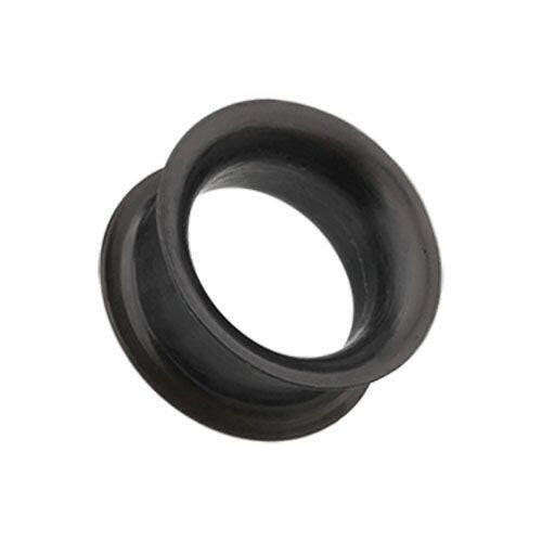 Ultra Thin Flexible Silicone Ear Skin Double Flared Tunnel Plug Plugs Impulse Piercings 8 gauge (3.2mm) Black