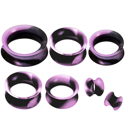 Ultra Thin Silicone Earskin Marble Plug Plugs Impulse Piercings