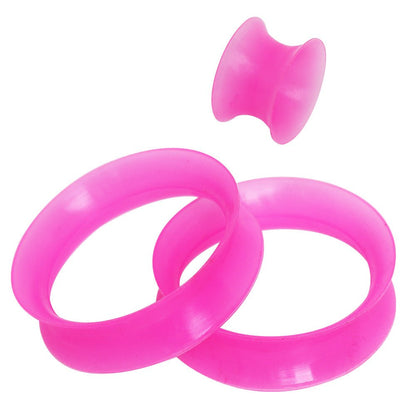 Ultra Thin Silicone Tunnel Plug — Sold as Pair
