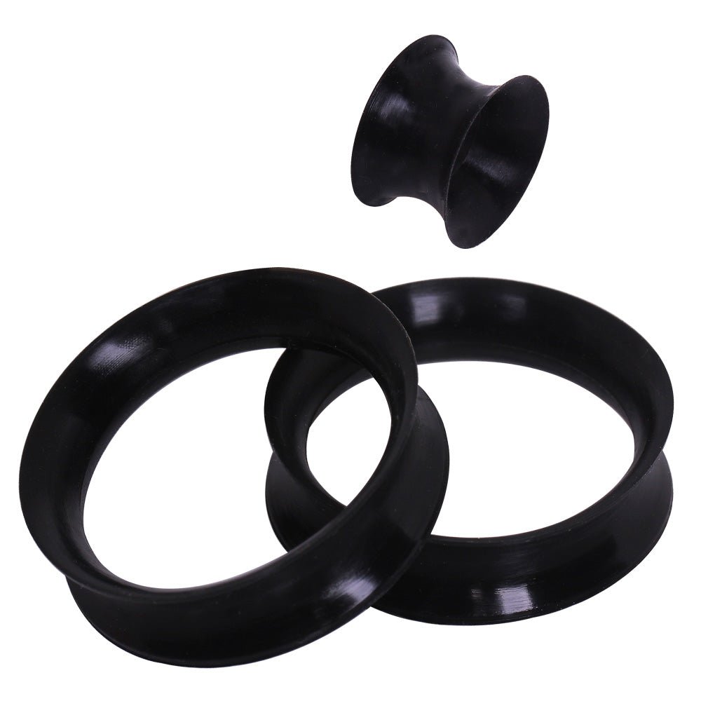 Ultra Thin Silicone Tunnel Plug — Sold as Pair