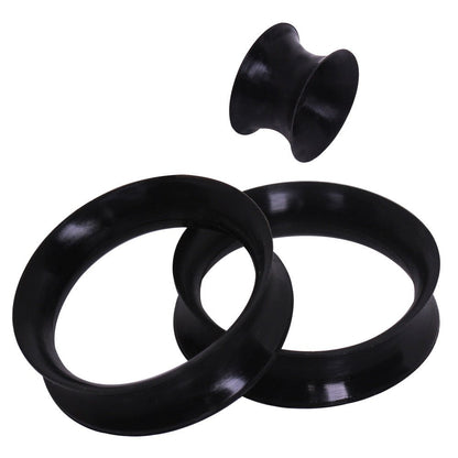 Ultra Thin Silicone Tunnel Plug — Sold as Pair