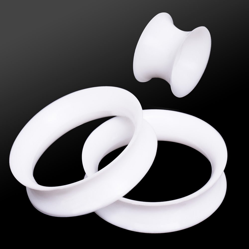 Ultra Thin Silicone Tunnel Plug — Sold as Pair