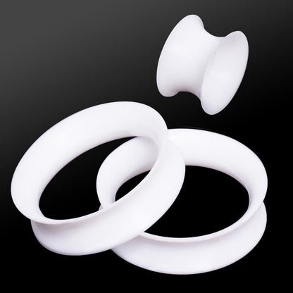 Ultra Thin Silicone Tunnel Plug — Sold as Pair