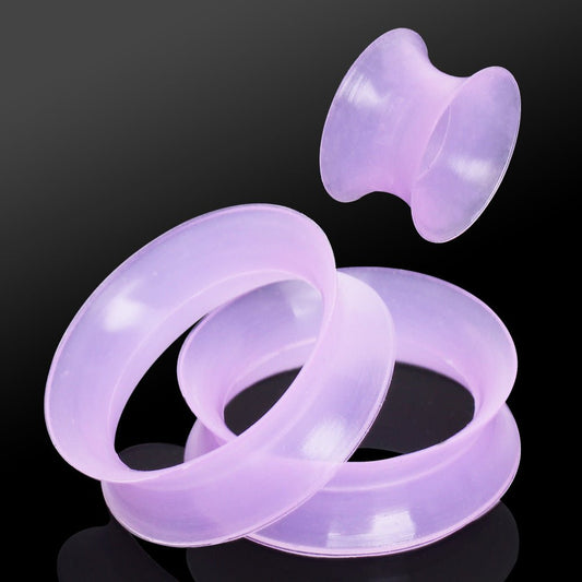 Ultra Thin Silicone Tunnel Plug — Sold as Pair