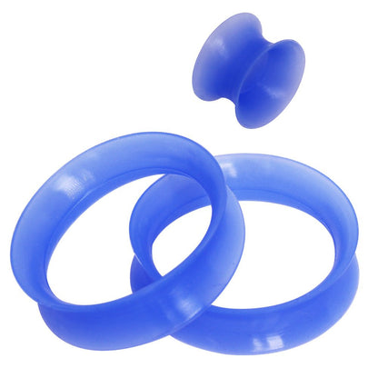 Ultra Thin Silicone Tunnel Plug — Sold as Pair