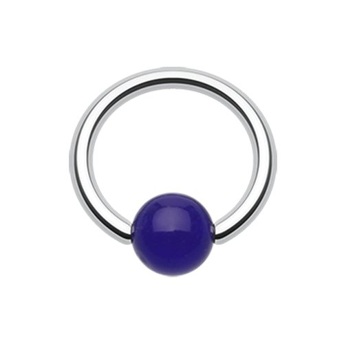 UV Acrylic Ball Top Captive Bead Ring Captive Bead Impulse Piercings 5/16" (8mm) 5/32" (4mm) Blue