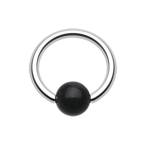 UV Acrylic Ball Top Captive Bead Ring Captive Bead Impulse Piercings 5/16" (8mm) 5/32" (4mm) Black