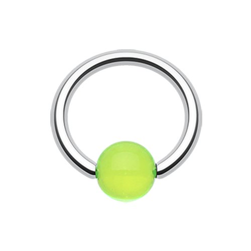 UV Acrylic Ball Top Captive Bead Ring Captive Bead Impulse Piercings 5/16" (8mm) 5/32" (4mm) Green