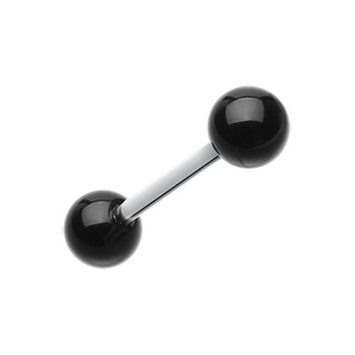 UV Acrylic Barbell Tongue Ring Barbell Impulse Piercings Black