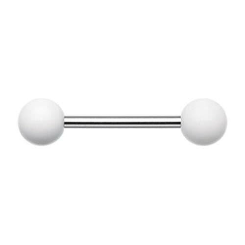 UV Acrylic Basic Nipple Barbell Nipple Ring Impulse Piercings White