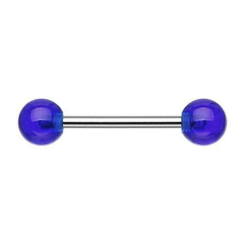 UV Acrylic Basic Nipple Barbell Nipple Ring Impulse Piercings Blue