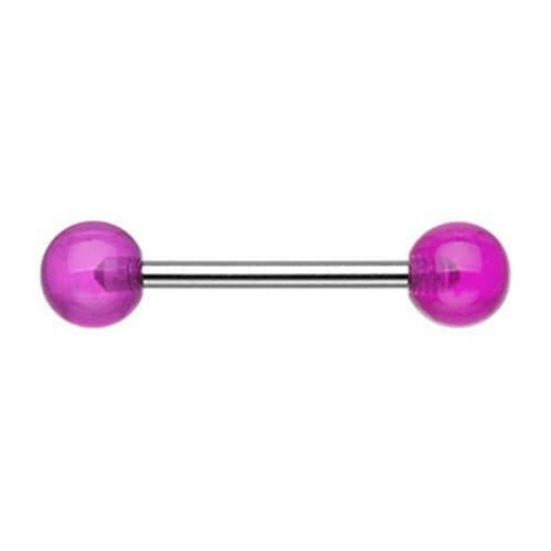 UV Acrylic Basic Nipple Barbell Nipple Ring Impulse Piercings Purple