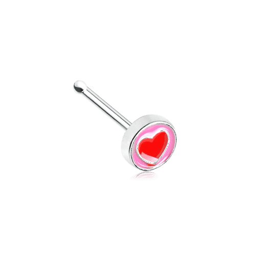 Valentine Sailor Heart Nose Stud Ring Nose Ring Impulse Piercings