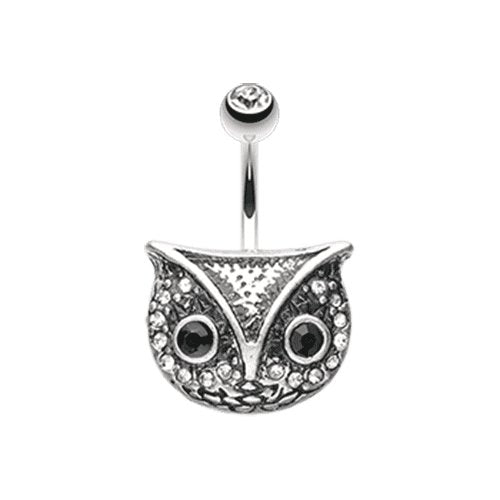 Vintage Owl Belly Button Ring Navel Ring Impulse Piercings