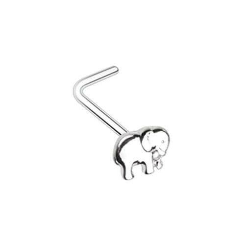 Wild & Free Elephant L-Shape Nose Ring Nose Ring Impulse Piercings