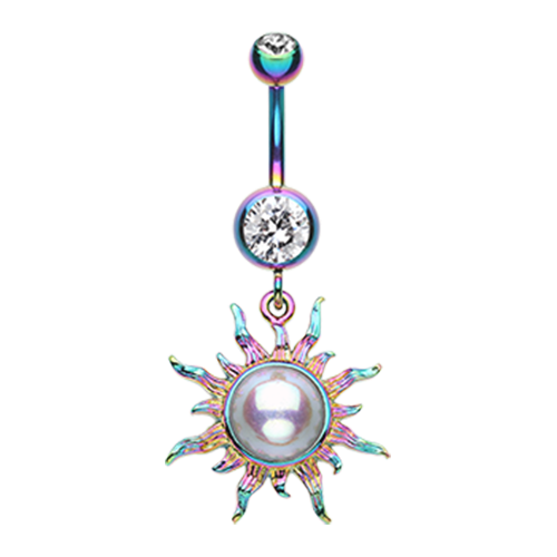 Radiant Blazing Sun Belly Button Ring Navel Ring Impulse Piercings